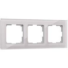 Изображение Рамка на 3 поста Favorit (дымчатый,стекло) W0031117