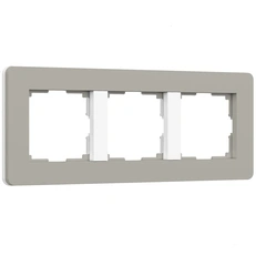 Изображение Рамка на 3 поста Split (дымчатый/белый, soft-touch) W0033067
