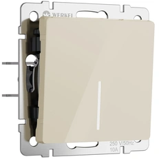 Изображение Выключатель одноклавишный с подсветкой (айвори акрил) W1110143