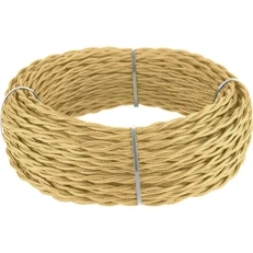 Изображение W6453347/ Ретро кабель витой 3х2,5 (золотой песок) под заказ 20 м W6453347
