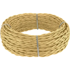 Изображение Ретро кабель витой 3х1,5 золотой песок W6453547