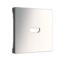 Изображение Накладка для розетки HDMI (никель рифленый глянцевый) WL02-HDMI-CP