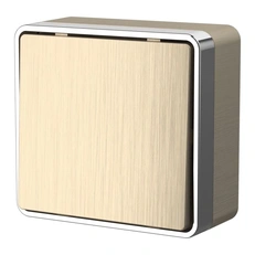 Изображение Выключатель одноклавишный Gallant (шампань рифленый) W5010010